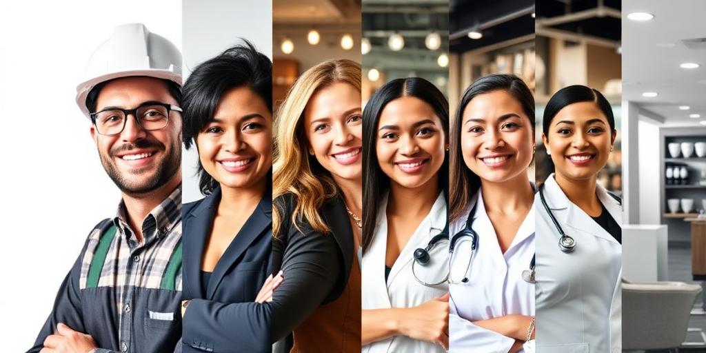 A diverse mix of industries and small businesses